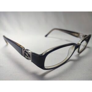 Bebe Academic BB5601 Jet Black Gold Glitter Women Eyeglass Frames 135